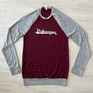 Volkswagen Baseball Jersey in Maroon and Grey